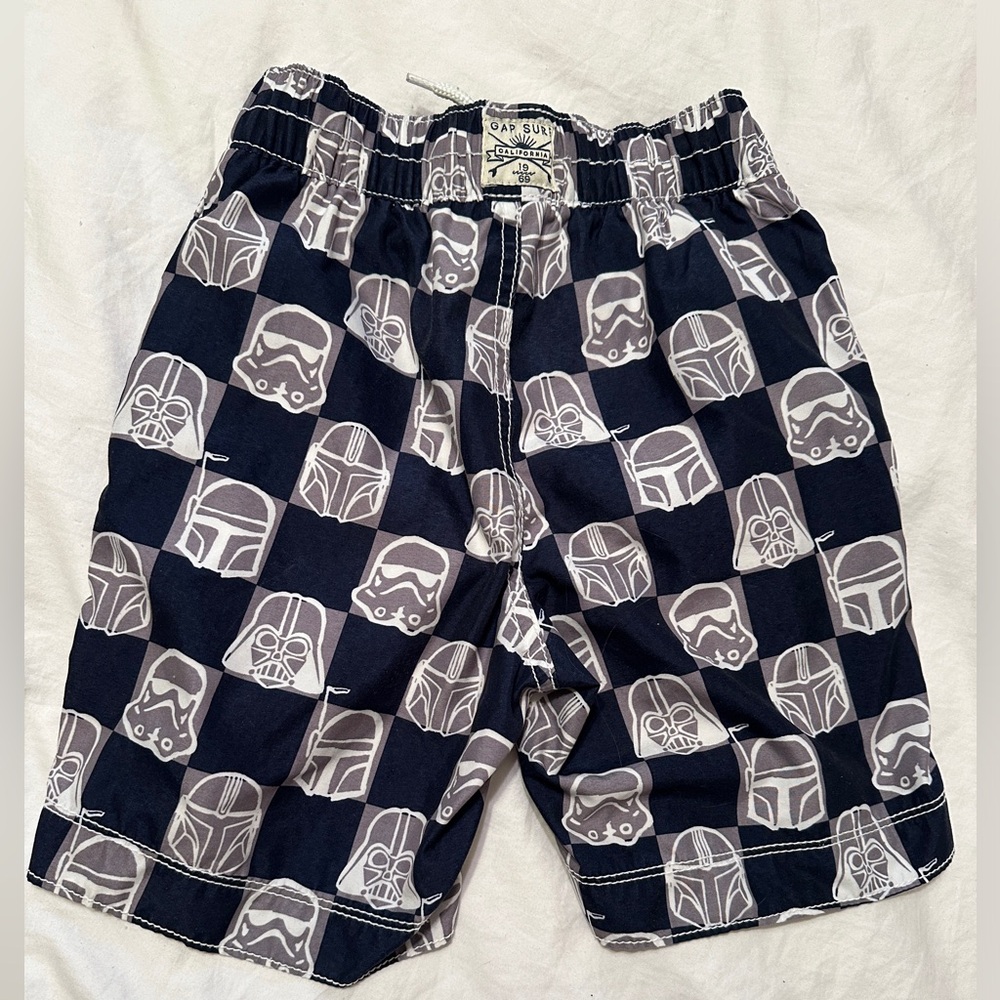 Gap Star Wars Darth Vader Swim Shirt Size Small & Shorts Size XS - Picture 6 of 8